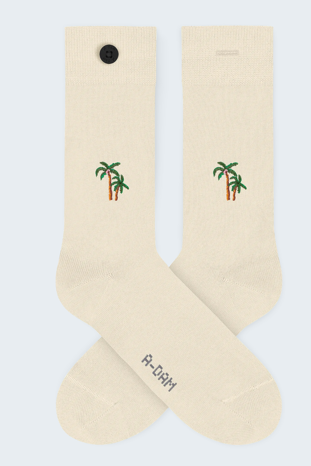 Adam Socken Palmen Off White 2