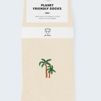 Adam Socken Palmen Off White 3