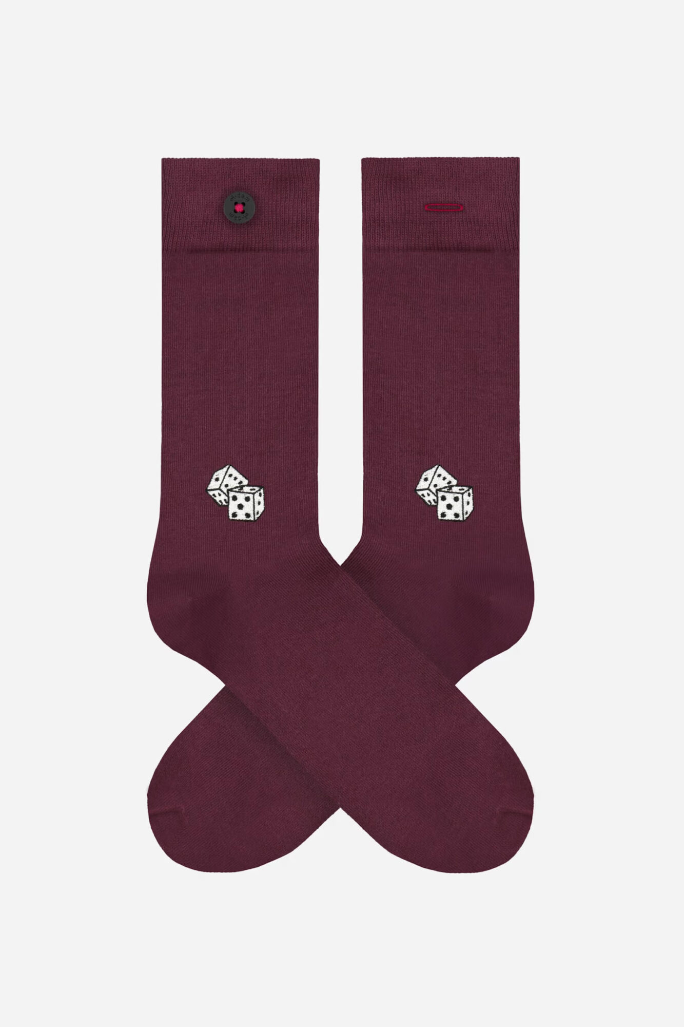Adam Socken Würfel Aubergine 01