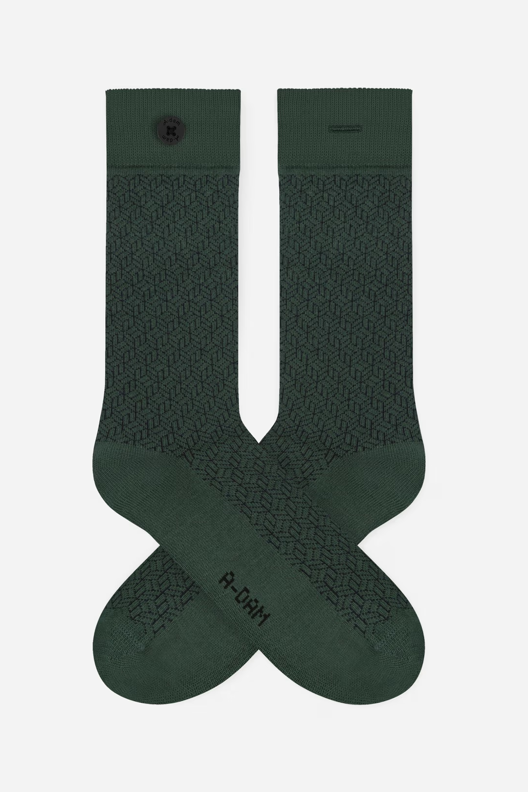 Adam Socken Green Block Pattern 2