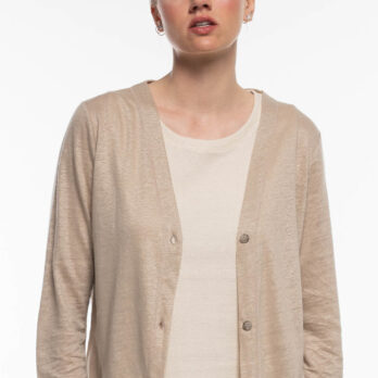 Alma & Lovis Cardigan Leinen Jersey Humus 5