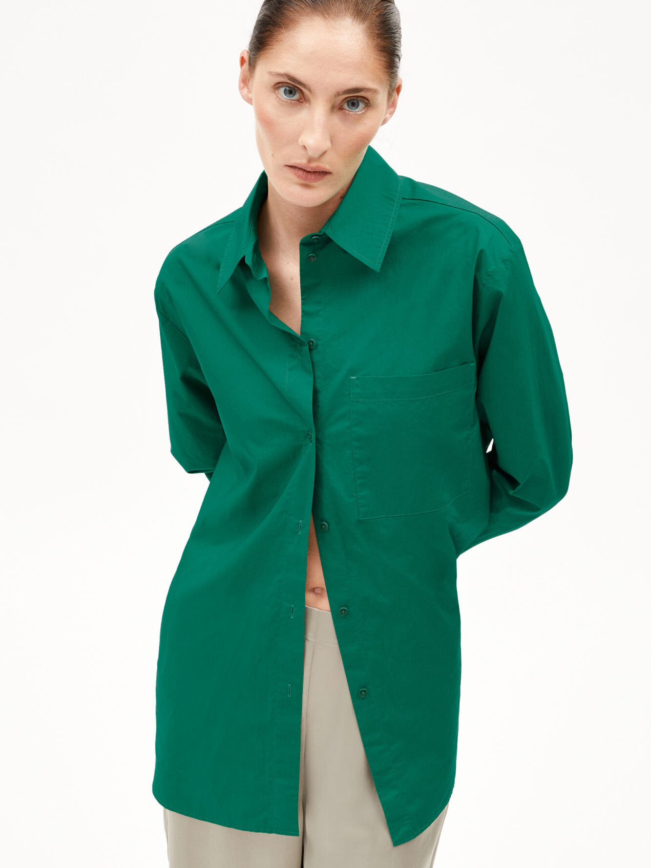 Armedangels Bluse Maalgaa Emerald Green 3