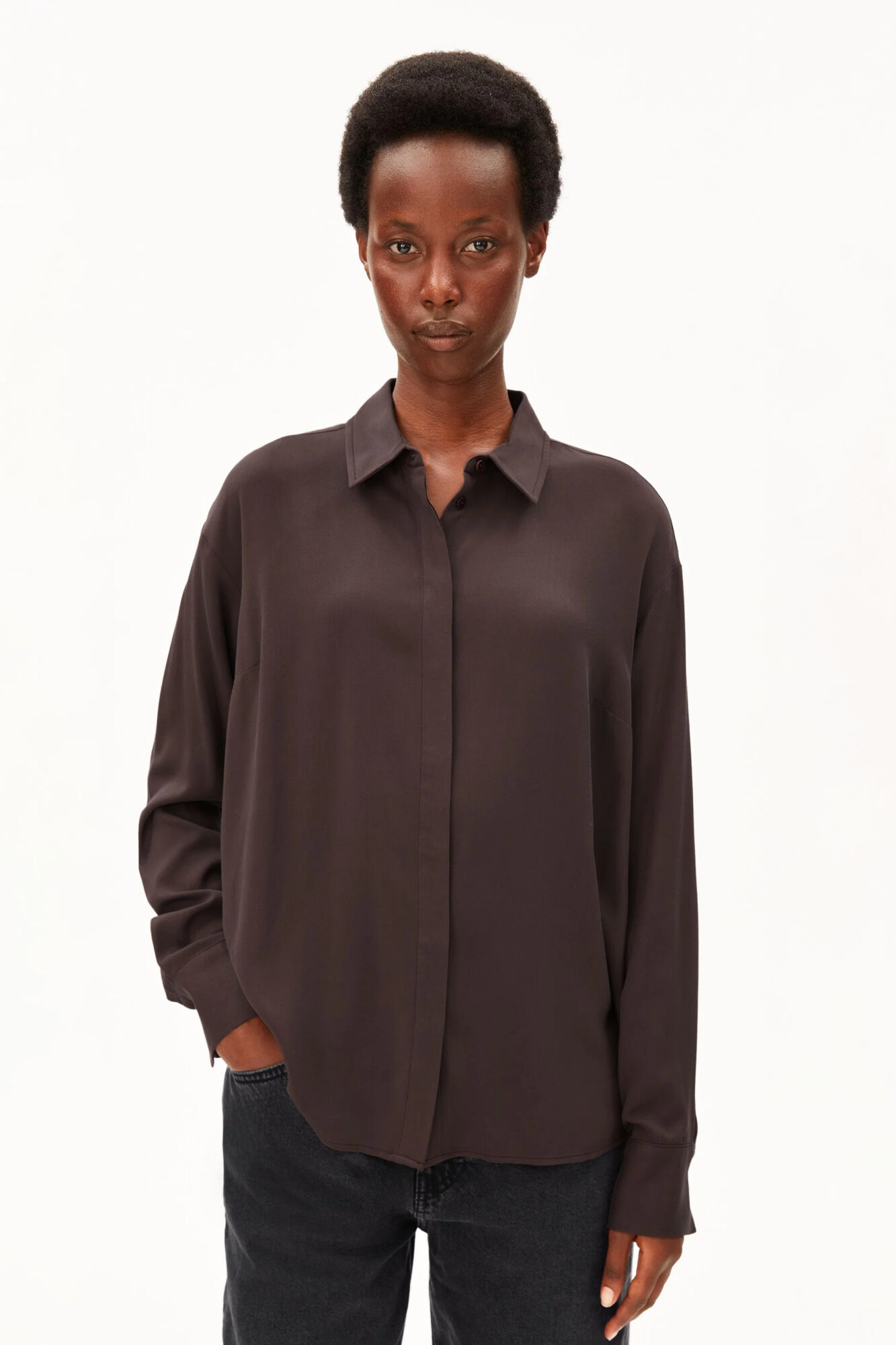 Armedangels Larisaana Longsleeve Bluse Claystone3