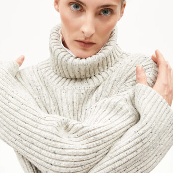 Armedangels Pullover Sabiraa Tweed Oatmilk Black1