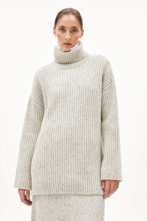 Armedangels Pullover Sabiraa Tweed Oatmilk Black4