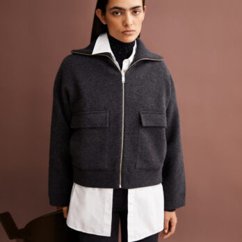 Armedangels Strickjacke Joaniaas Steel Melange3