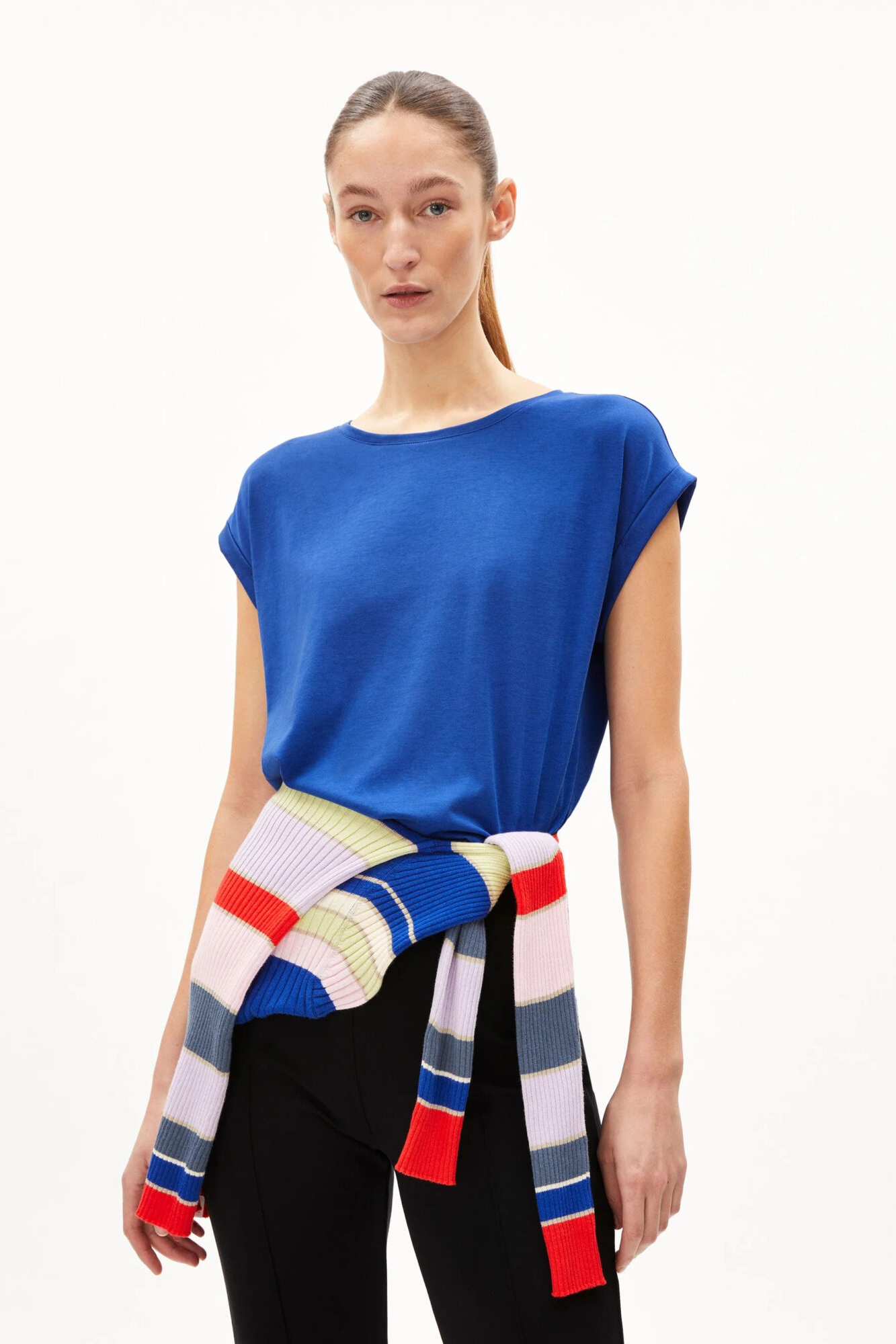 Armedangels T Shirt Jilaana Dynamo Blue 1