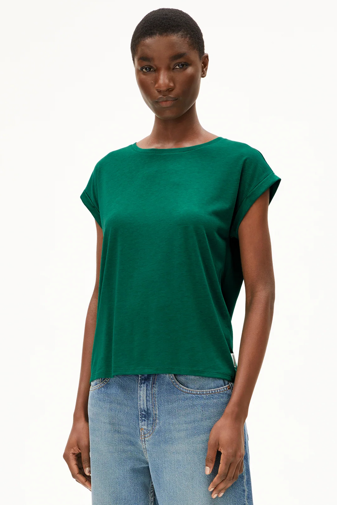 Armedangels T Shirt Jilaana Emerald Green 4