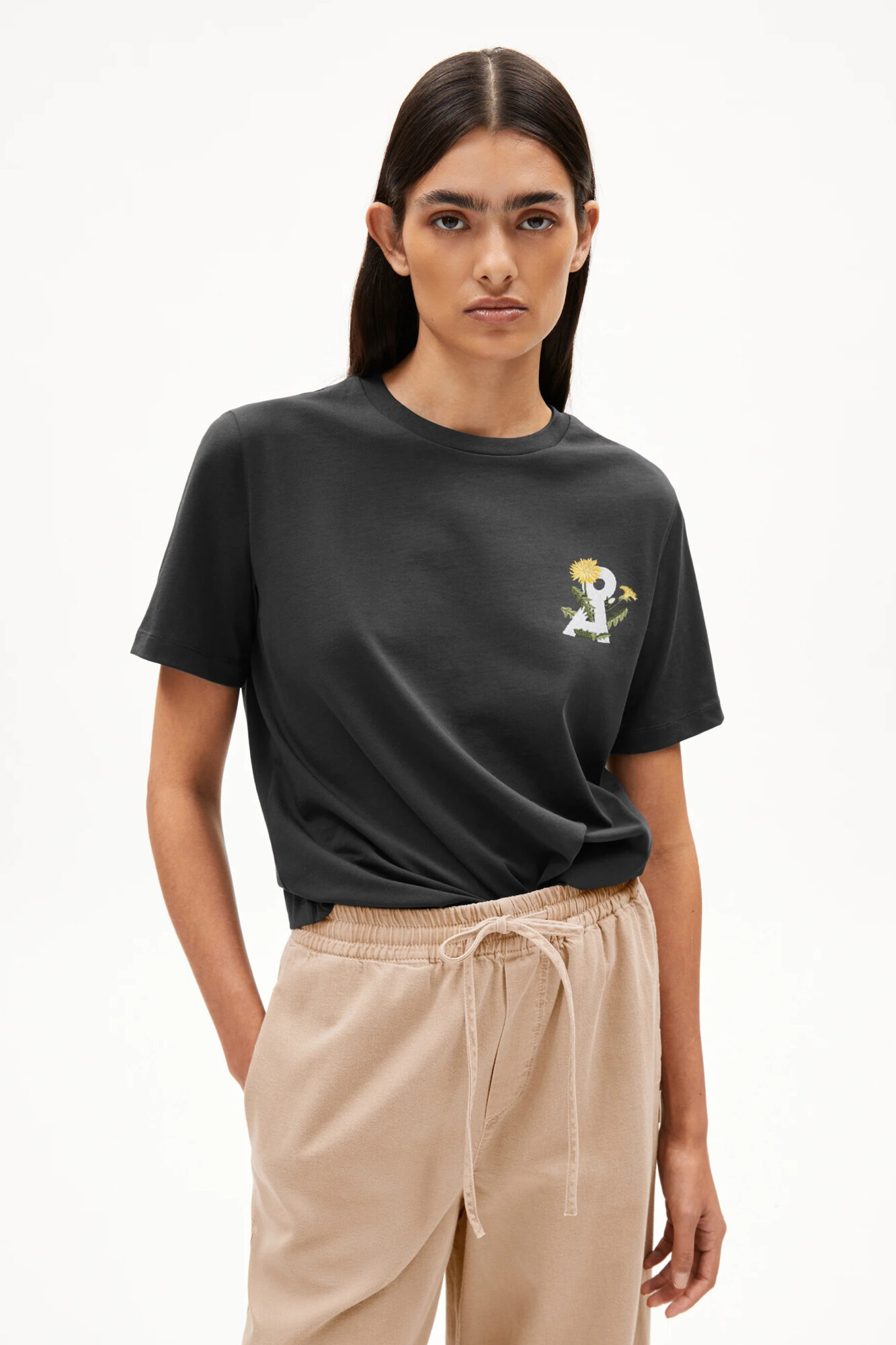 Armedangels T Shirt Luaala Difference Dark Steel2
