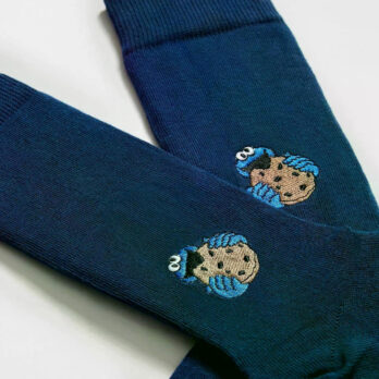 Besocks Socken Krümelmonster Stick Navy1