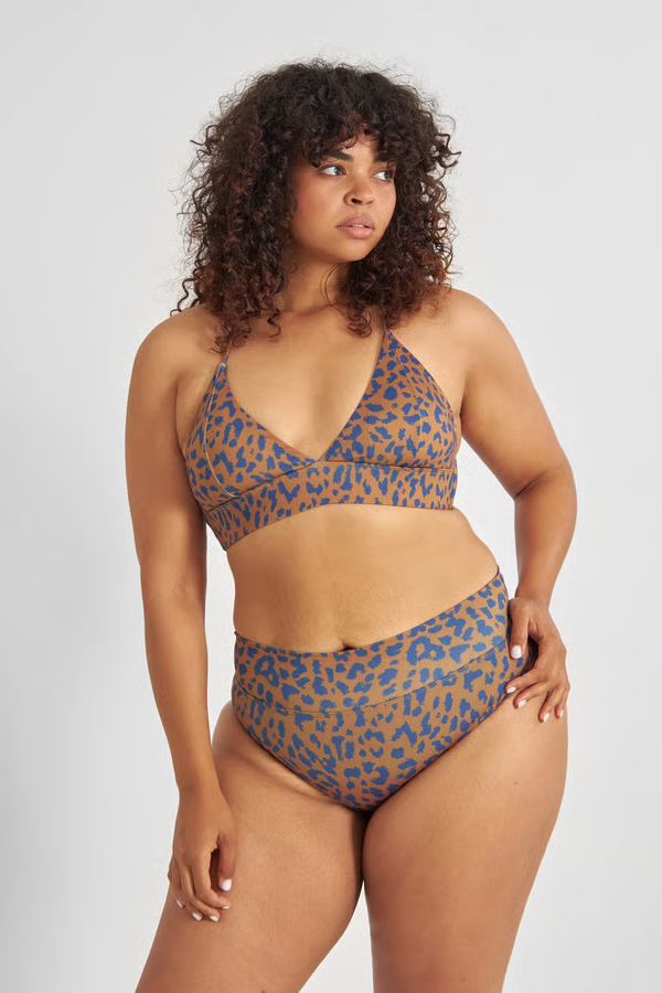 Dedicated Bikini Top Alva Leo Braun Blau