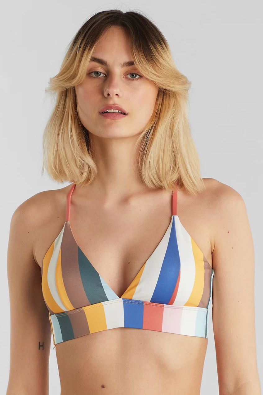 Dedicated Bikini Top Alva Stripes Multi Color