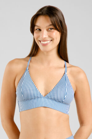Dedicated Bikini Top Alva Thin Stripes Majolica Blue6