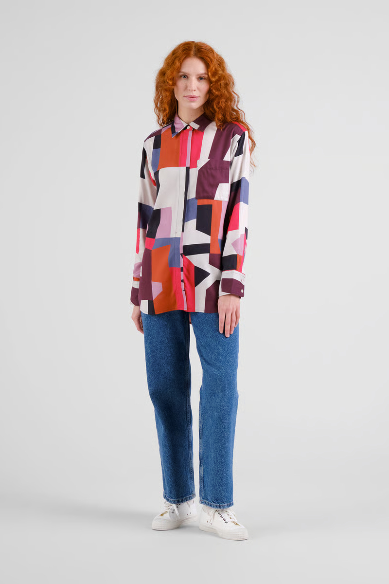 Dedicated Bluse Kosta Abstract Chaos Multi Color 3