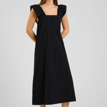 Dedicated Kleid Landsort Schiffli Black