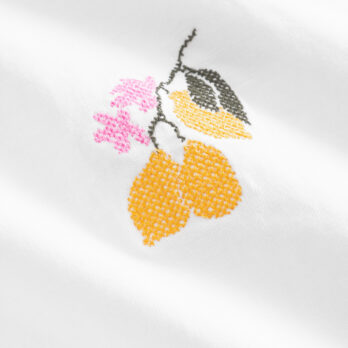 Dedicated T Shirt Vadstena Lemon Branch White2