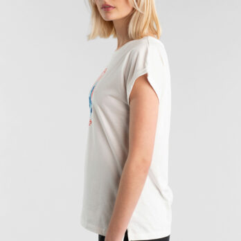 Dedicated T Shirt Visby Happiness Off White 03