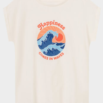Dedicated T Shirt Visby Happiness Off White