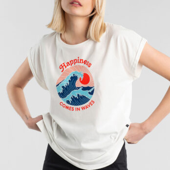 Dedicated T Shirt Visby Happiness Off White1