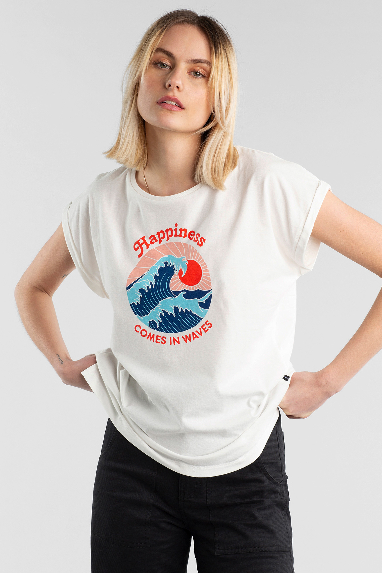 Dedicated T Shirt Visby Happiness Off White1