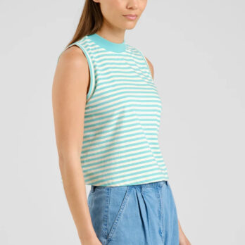 Dedicated Top Namsos Stripes Pool Blue