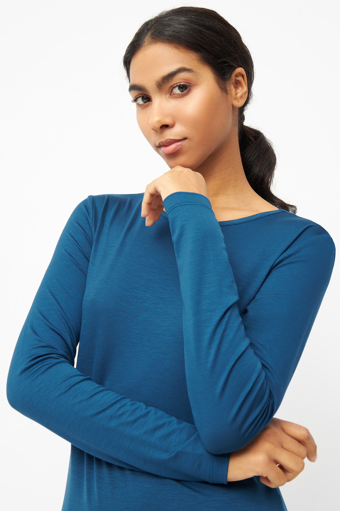 Givn Longsleeve Sonja Moroccan Blue (tencel) Extra 3