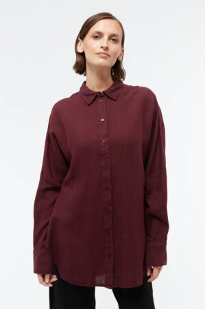Givn Bluse Gbcosima Leinen Burgundy