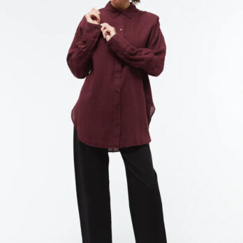 Givn Bluse Gbcosima Leinen Burgundy1