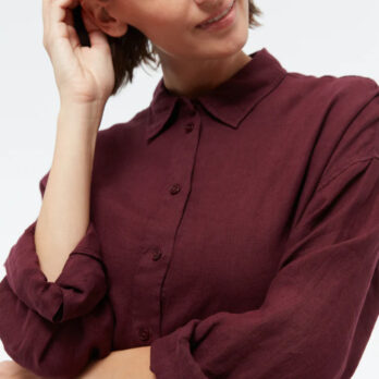 Givn Bluse Gbcosima Leinen Burgundy2