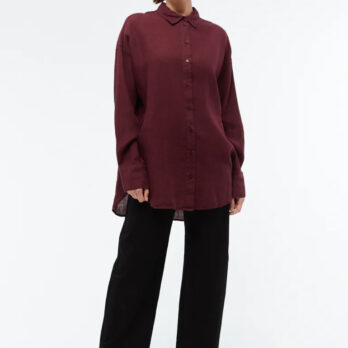 Givn Bluse Gbcosima Leinen Burgundy4