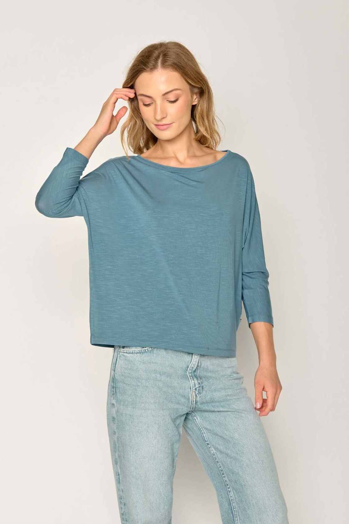 Greenbomb Fledermausshirt Simper Sloppy Blue4