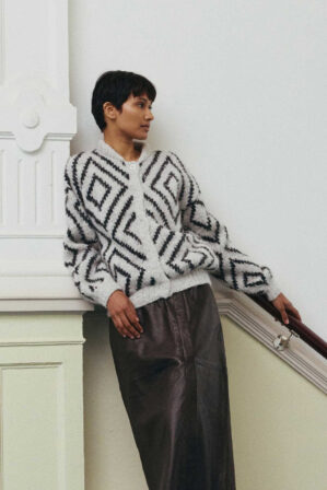 Inti Cardigan Zigzag Silver Antra