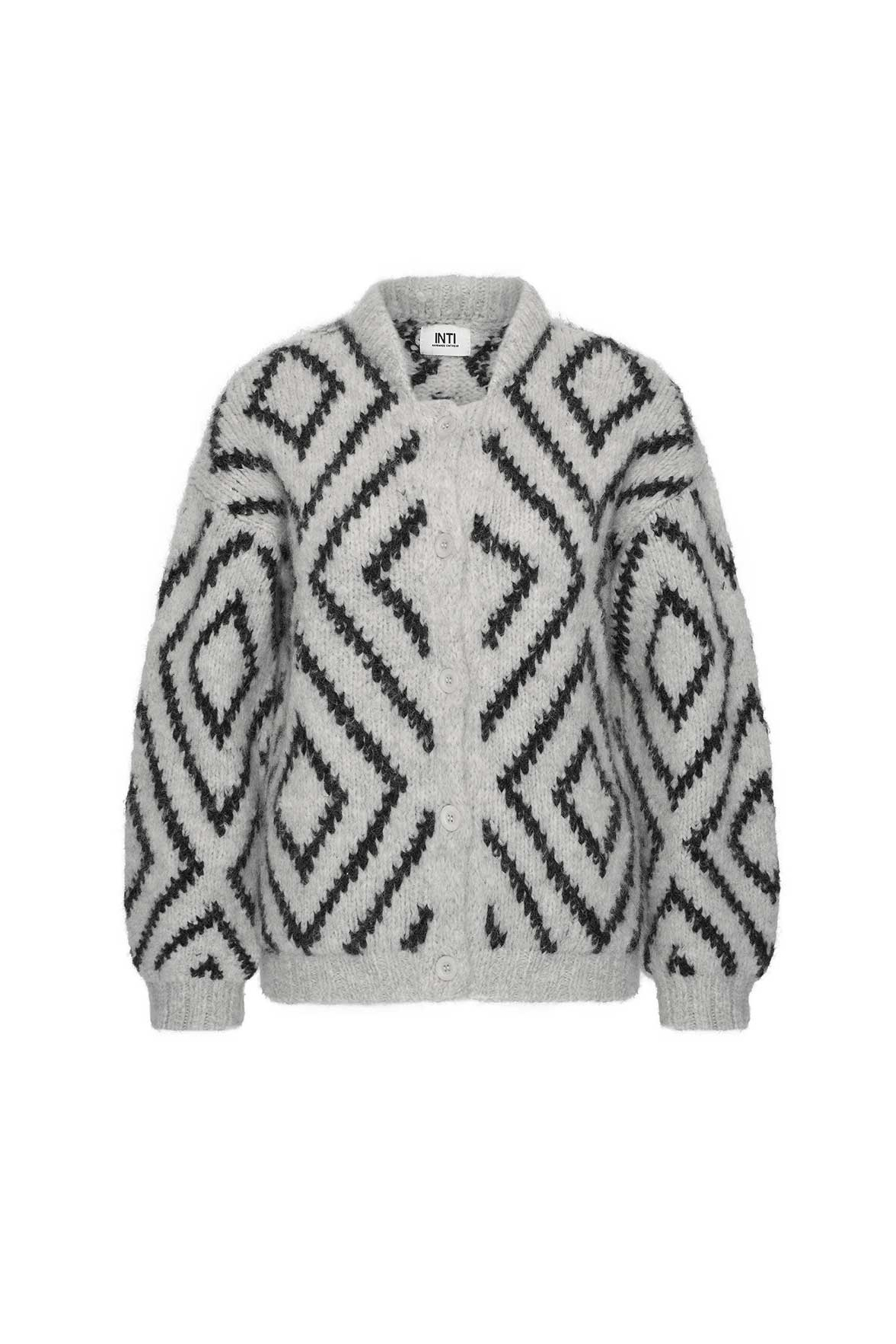 Inti Cardigan Zigzag Silver Antra1