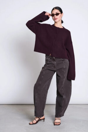 Jan N June Barrel Leg Denim Jeans Faya Mud1