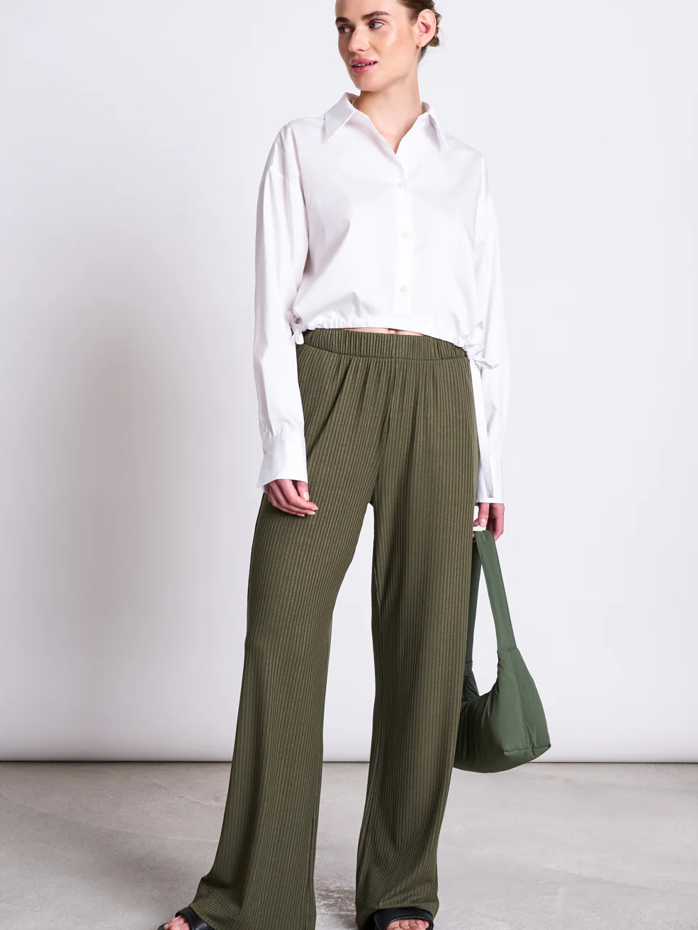 Jan N June Rib Pants Smilla Dark Olive3