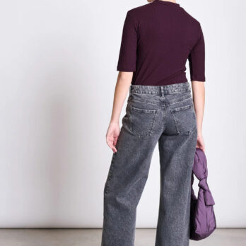 Jan N June T Shirt Nina Rib Dark Cherry