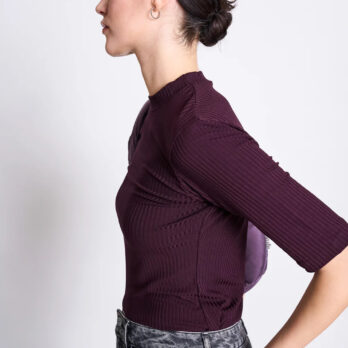 Jan N June T Shirt Nina Rib Dark Cherry1