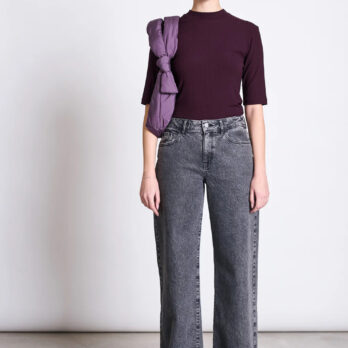Jan N June T Shirt Nina Rib Dark Cherry2