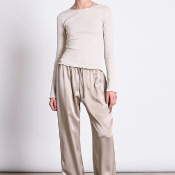 Jan N June Silky Pants Fris Silver Grey