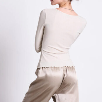 Jan N June Silky Pants Fris Silver Grey3