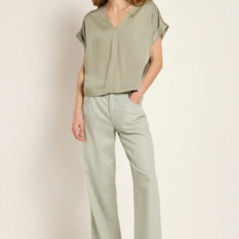 Lanius Blusenshirt Tencel Aqua Grey 3