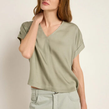 Lanius Blusenshirt Tencel Aqua Grey
