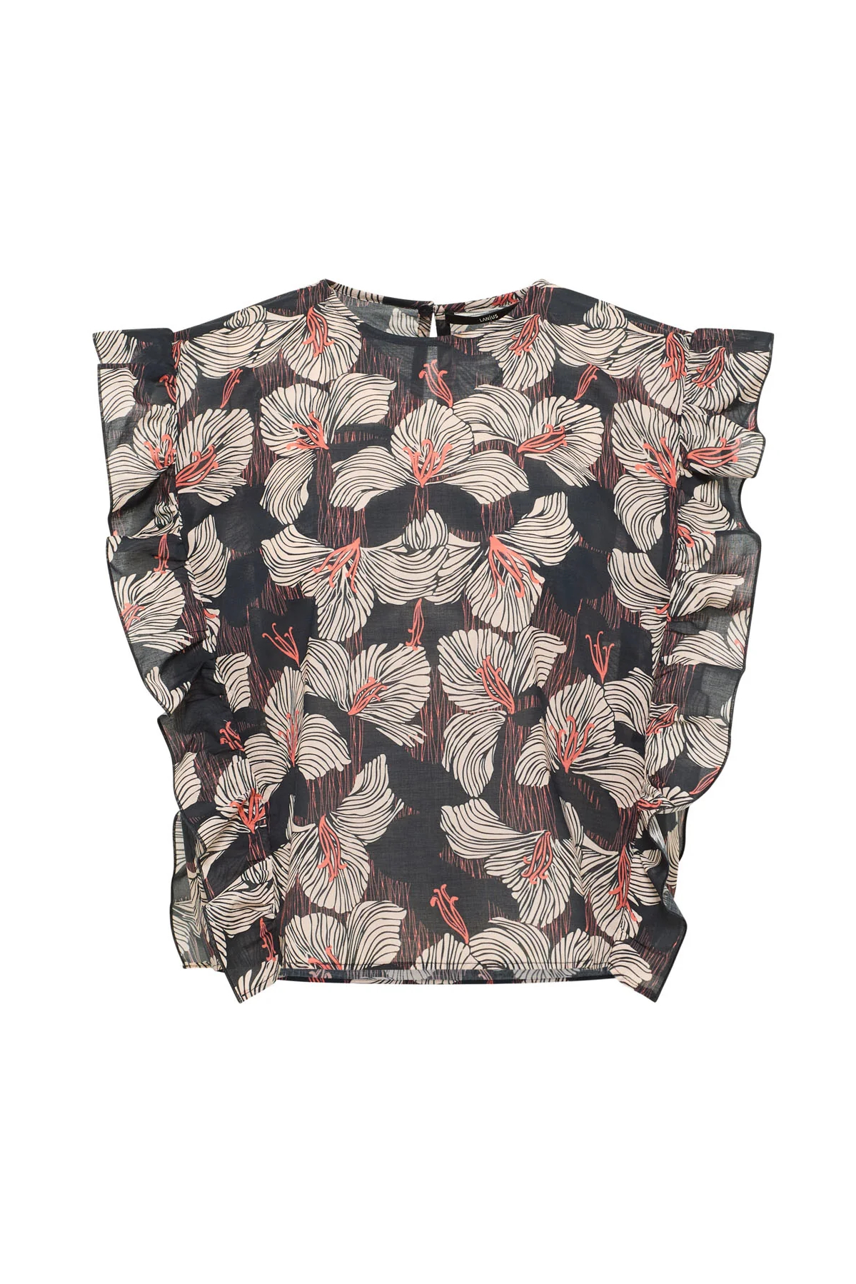 Lanius Blusenshirt Mit Volant Bloom Onyx 1