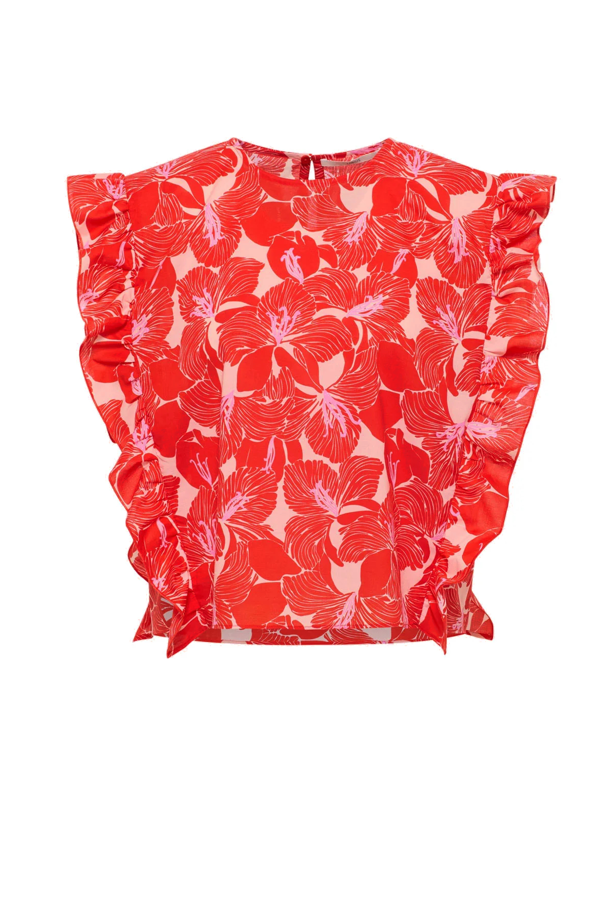 Lanius Blusenshirt Mit Volant Bloom Red 4