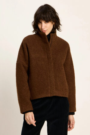 Lanius Boucle Jacke Gots Brown 6