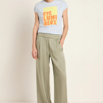 Lanius Hose Mit Weitem Bein Aqua Grey 1