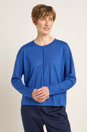 Lanius Rundhalsshirt Wolle Loose Fit Electric Blue1