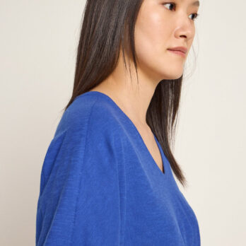 Lanius T Shirt V Ausschnitt Electric Blue 1
