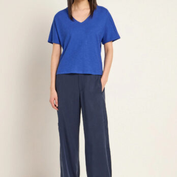 Lanius T Shirt V Ausschnitt Electric Blue 3