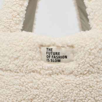 Lanius Wattierte Teddy Tasche Creme 3